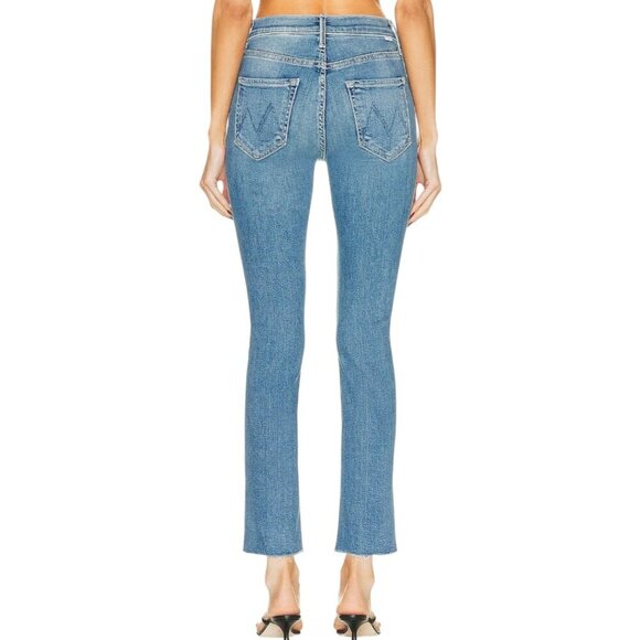 Mother Mid Rise Dazzler Ankle Fray Jeans Size 31 In Riding the Cliffside Wash - Picture 3 of 16